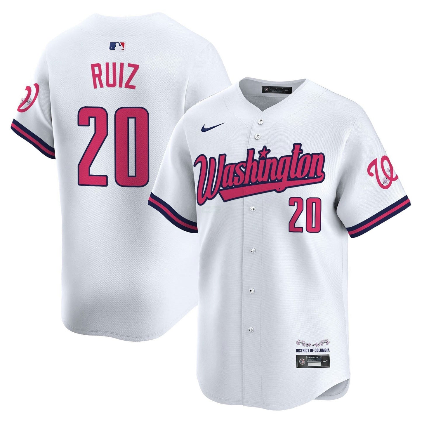Camisa MLB Men’s Washington Cherry Blossom Style Vapor Limited Jersey