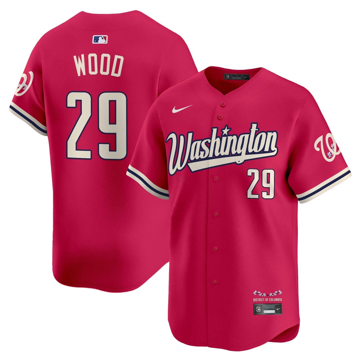 Camisa MLB Men’s Washington Cherry Blossom Style Vapor Limited Jersey