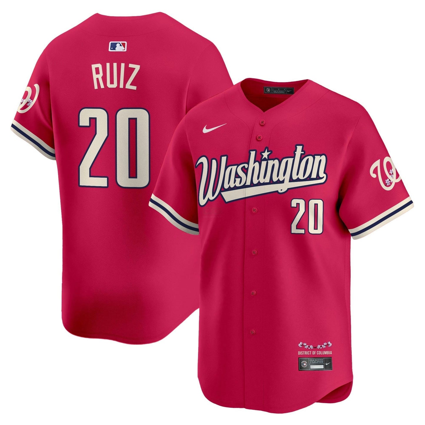 Camisa MLB Men’s Washington Cherry Blossom Style Vapor Limited Jersey