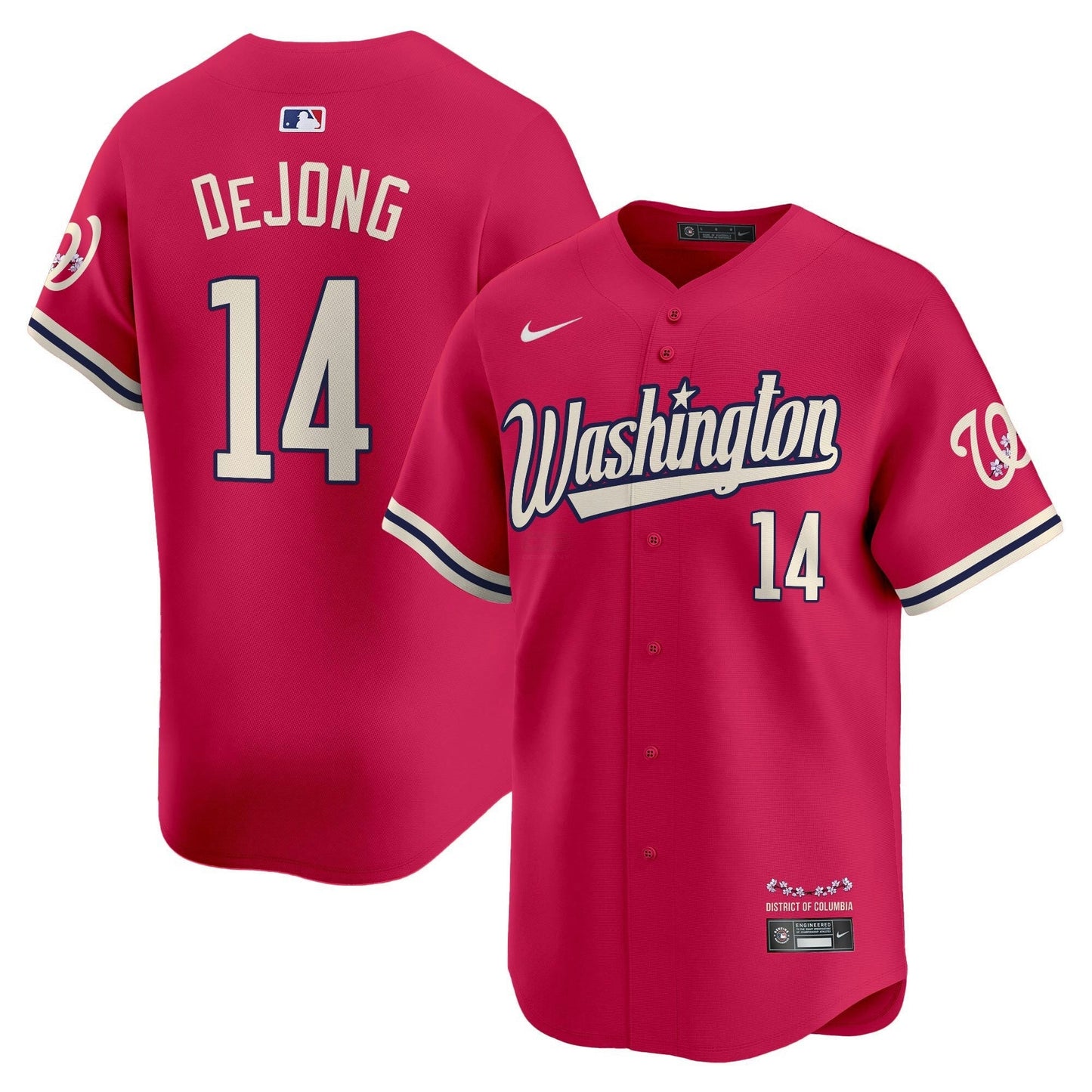 Camisa MLB Men’s Washington Cherry Blossom Style Vapor Limited Jersey
