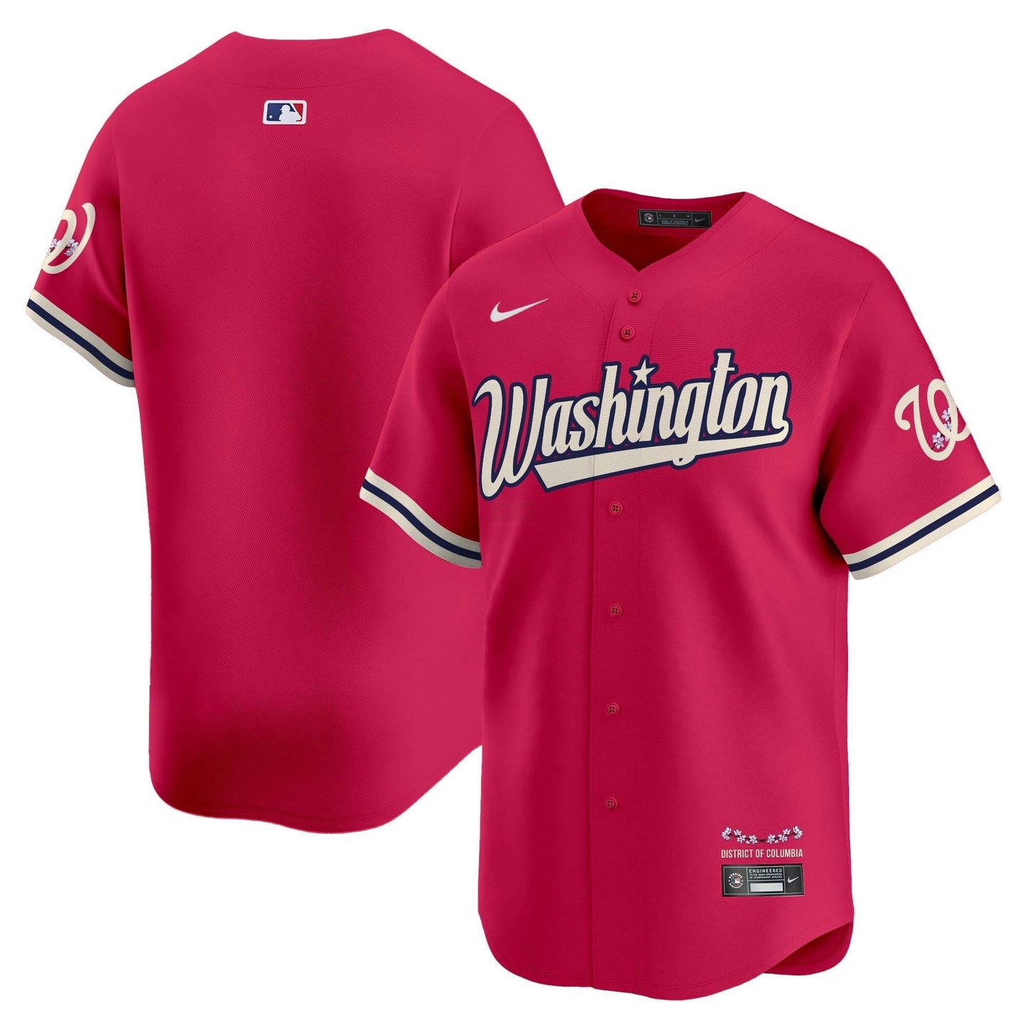 Camisa MLB Men’s Washington Cherry Blossom Style Vapor Limited Jersey