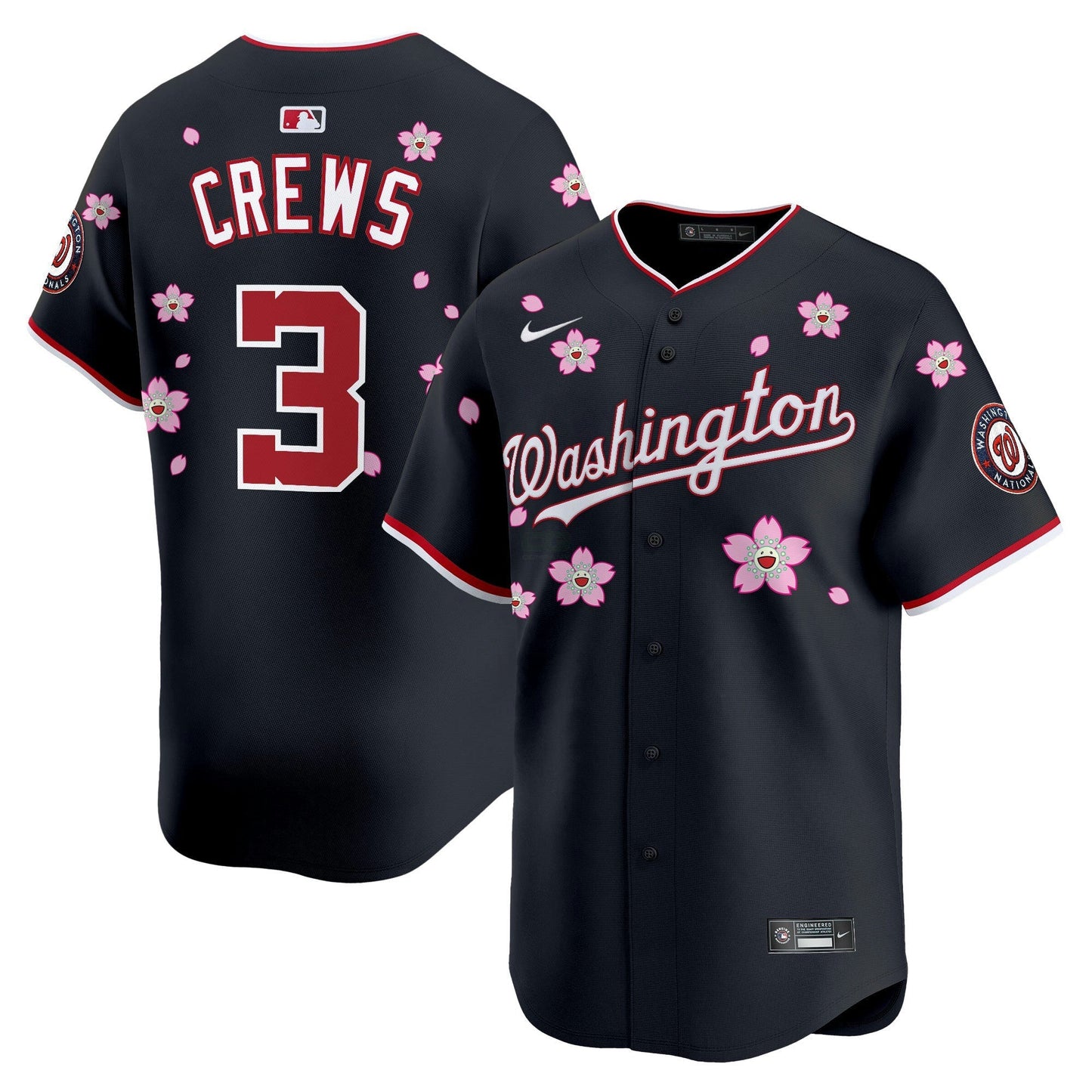 Camisa MLB Men’s Washington Cherry Blossom Vapor Premier Limited Jersey – Stitched