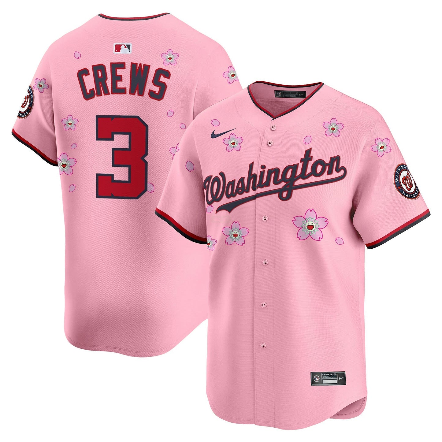 Camisa MLB Men’s Washington Cherry Blossom Vapor Premier Limited Jersey – Stitched