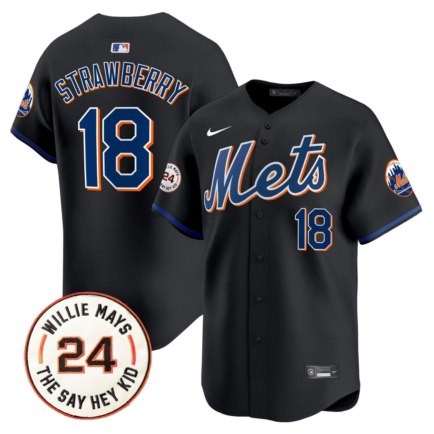 Camisa MLB Men’s Willie Mays Patch Vapor Premier Limited Jersey