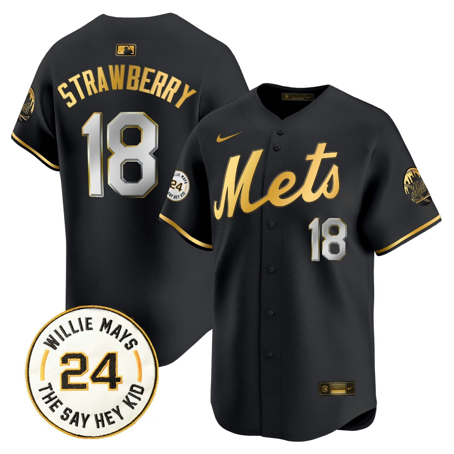 Camisa MLB Men’s Willie Mays Patch Vapor Premier Limited Jersey
