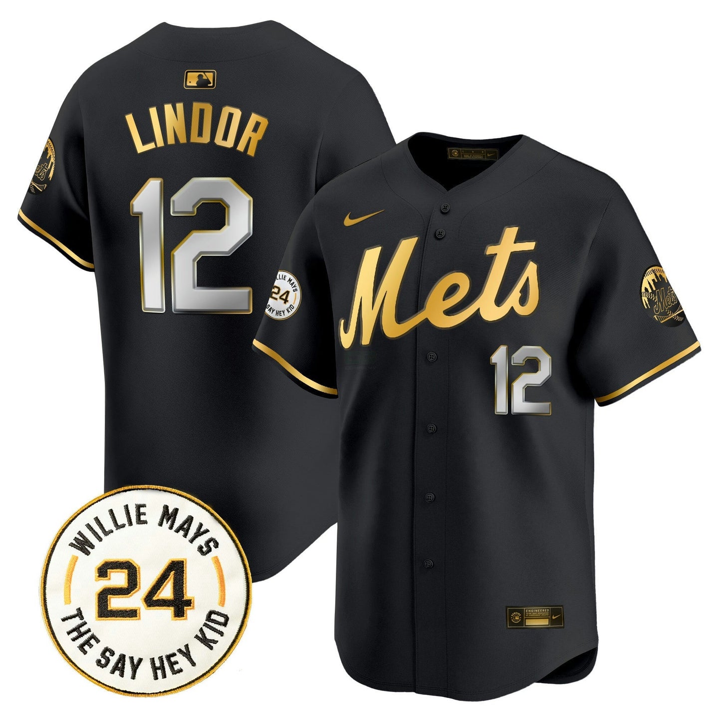 Camisa MLB Men’s Willie Mays Patch Vapor Premier Limited Jersey