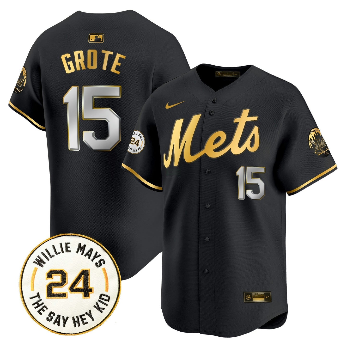 Camisa MLB Men’s Willie Mays Patch Vapor Premier Limited Jersey
