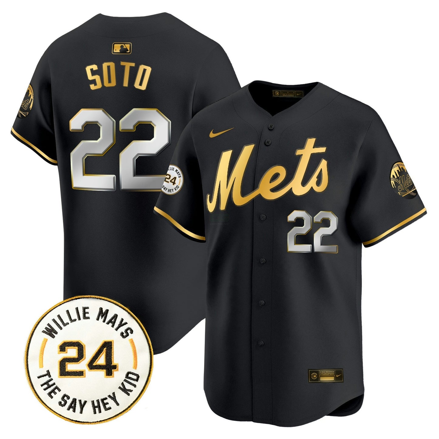 Camisa MLB Men’s Willie Mays Patch Vapor Premier Limited Jersey