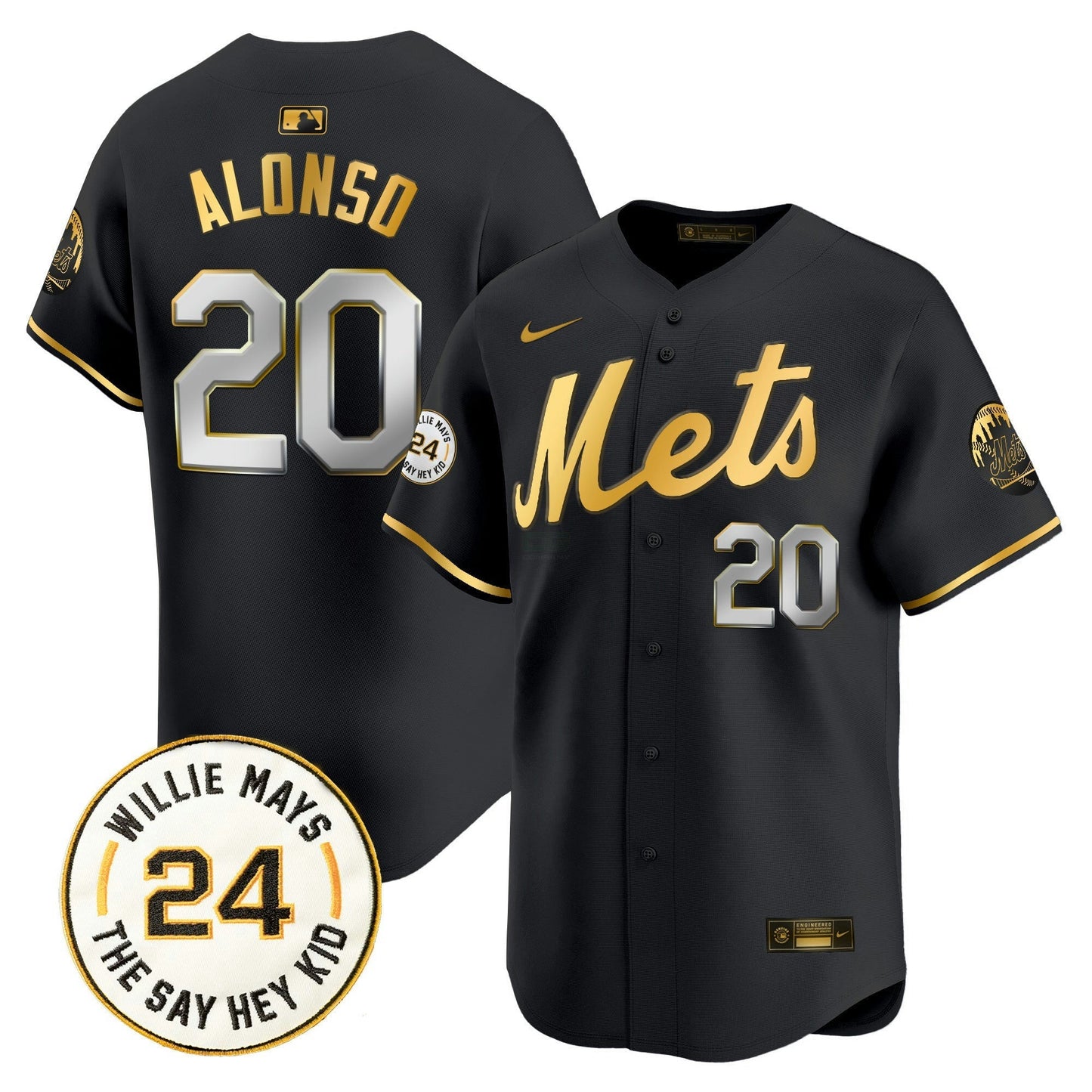 Camisa MLB Men’s Willie Mays Patch Vapor Premier Limited Jersey