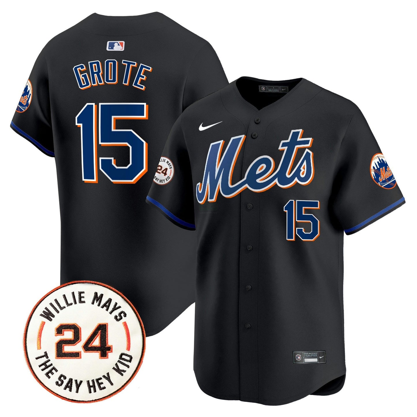 Camisa MLB Men’s Willie Mays Patch Vapor Premier Limited Jersey