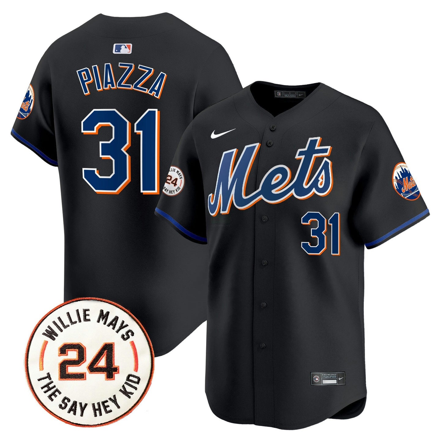 Camisa MLB Men’s Willie Mays Patch Vapor Premier Limited Jersey