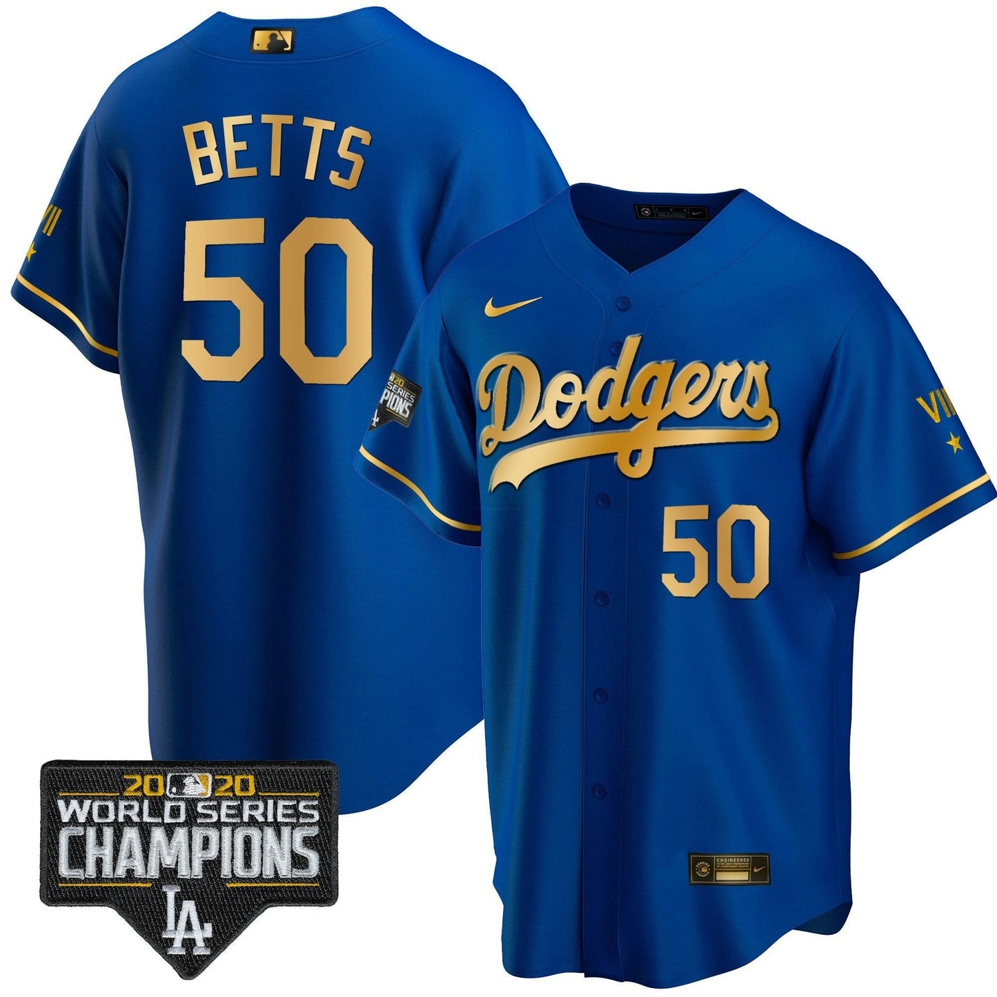 Camisa MLB Men’s World Series 2020 Dourada Jersey