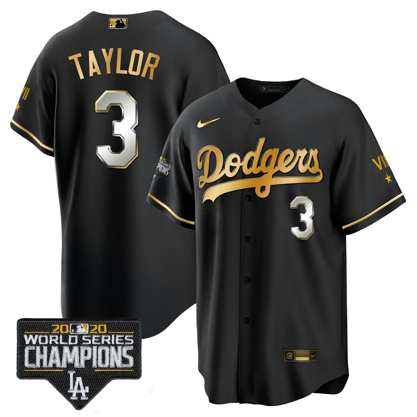 Camisa MLB Men’s World Series 2020 Dourada Jersey