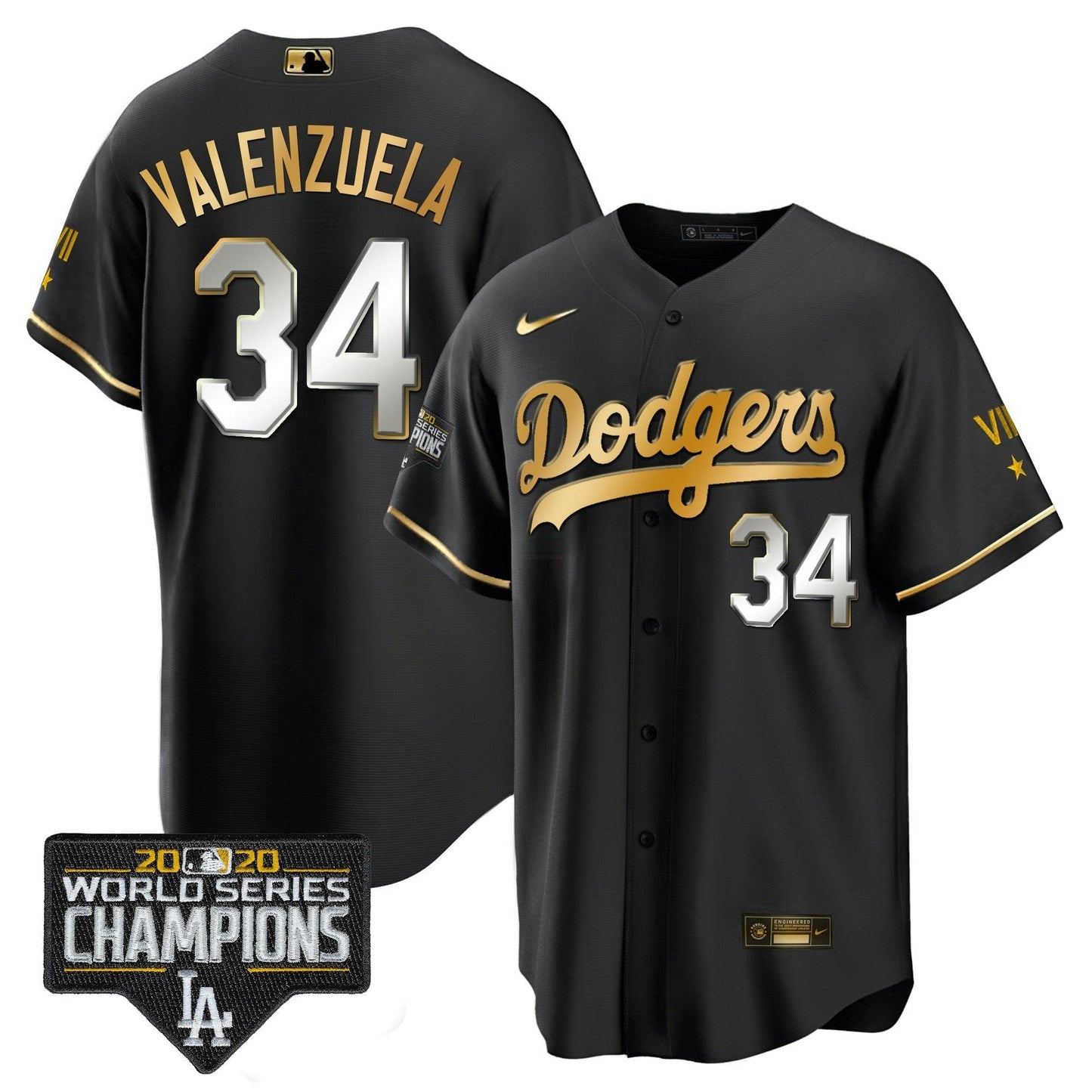 Camisa MLB Men’s World Series 2020 Dourada Jersey