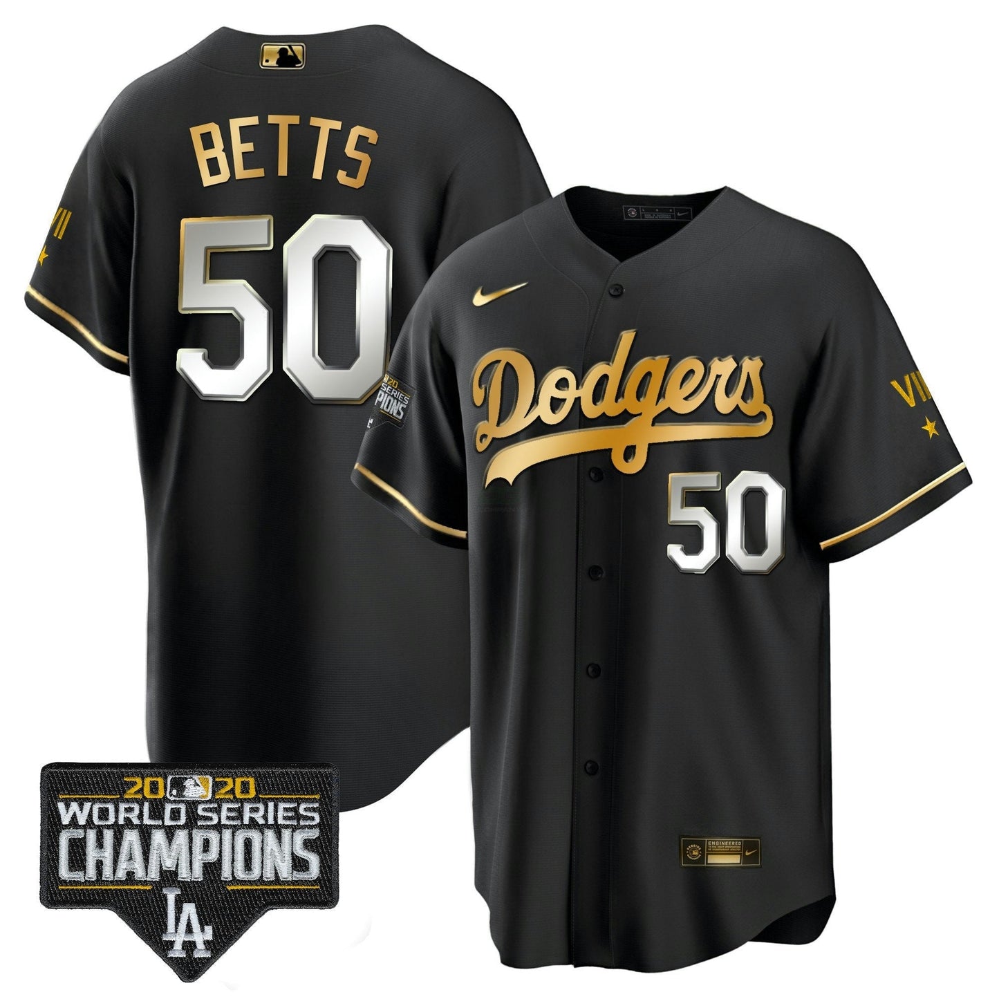 Camisa MLB Men’s World Series 2020 Dourada Jersey
