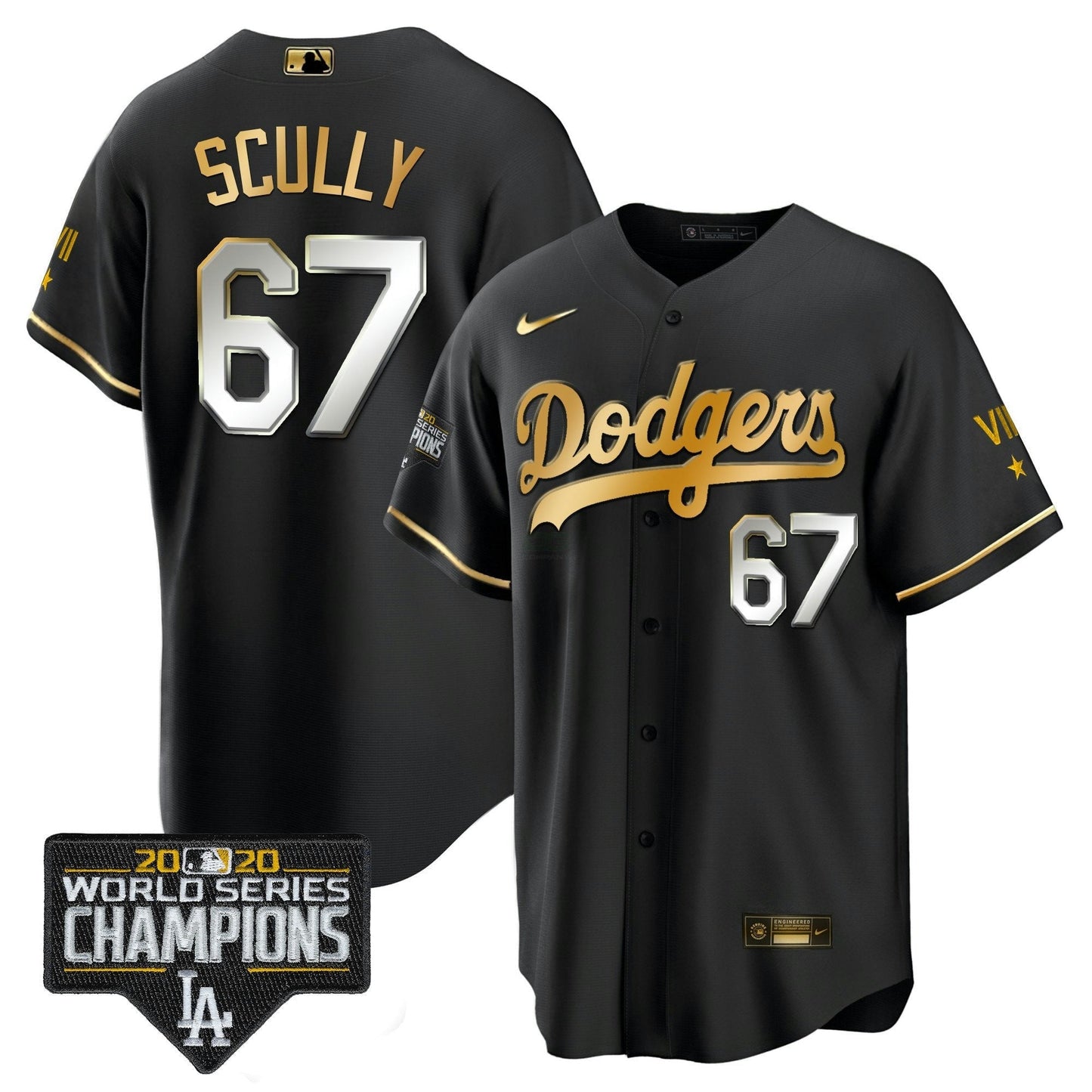 Camisa MLB Men’s World Series 2020 Dourada Jersey