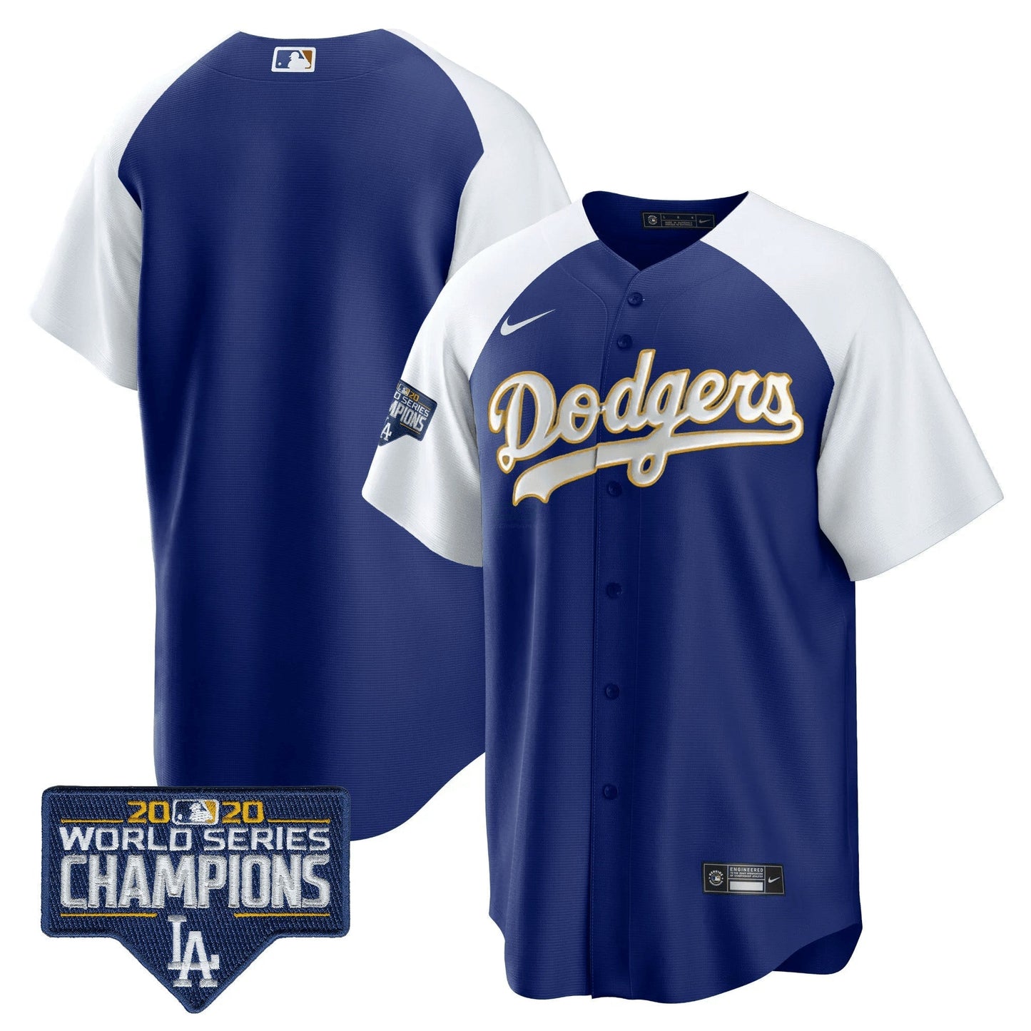 Camisa MLB Men’s World Series Champions Patch Cool Base Dourada Trim Jersey