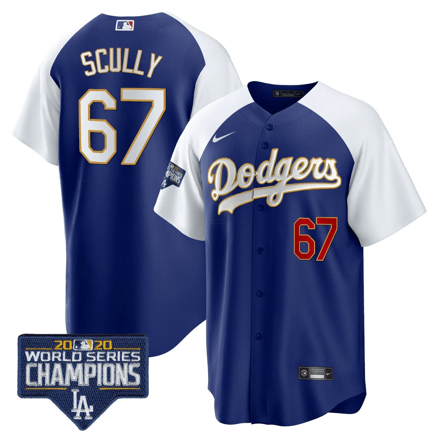 Camisa MLB Men’s World Series Champions Patch Cool Base Dourada Trim Jersey