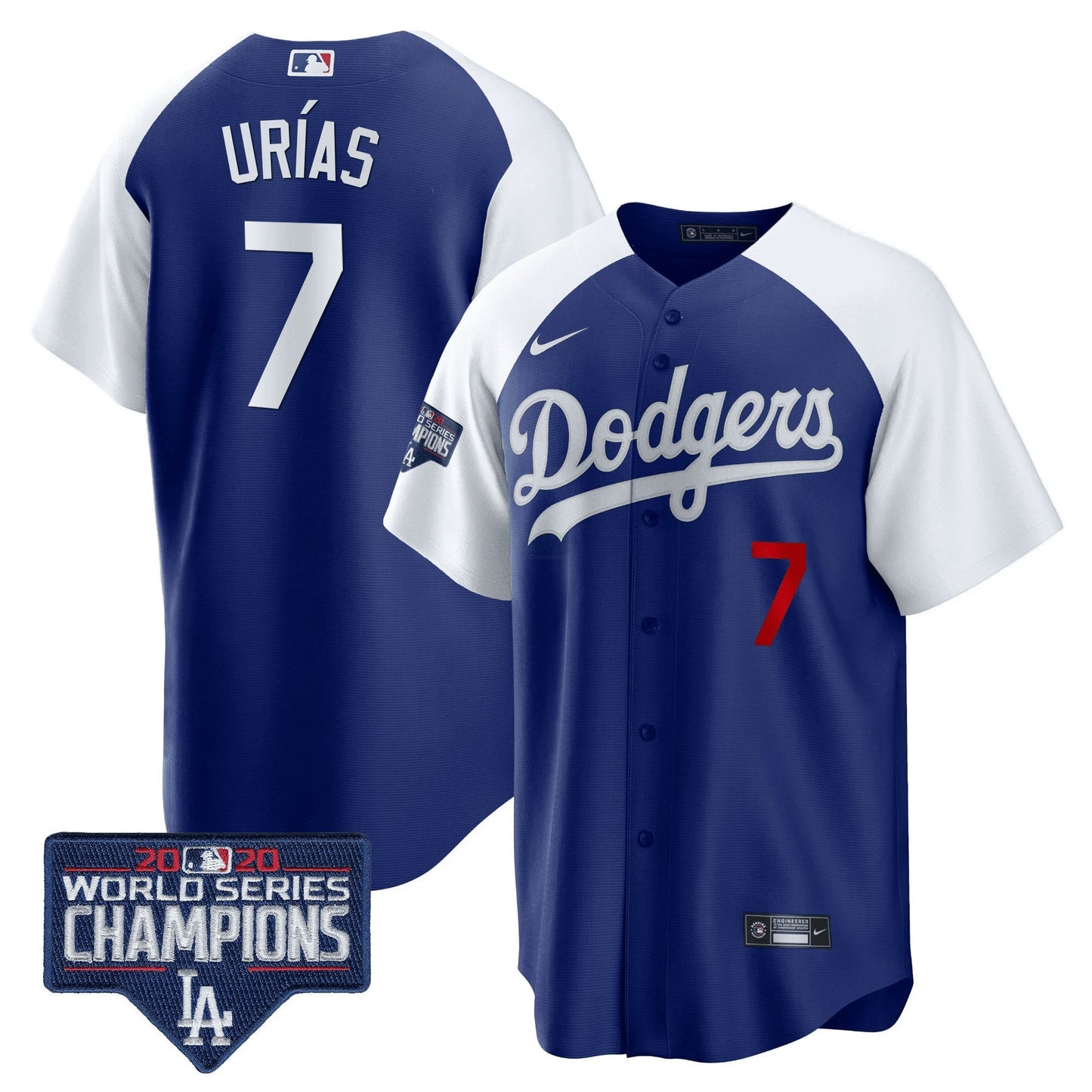 Camisa MLB Men’s World Series Champions Patch Cool Base Jersey