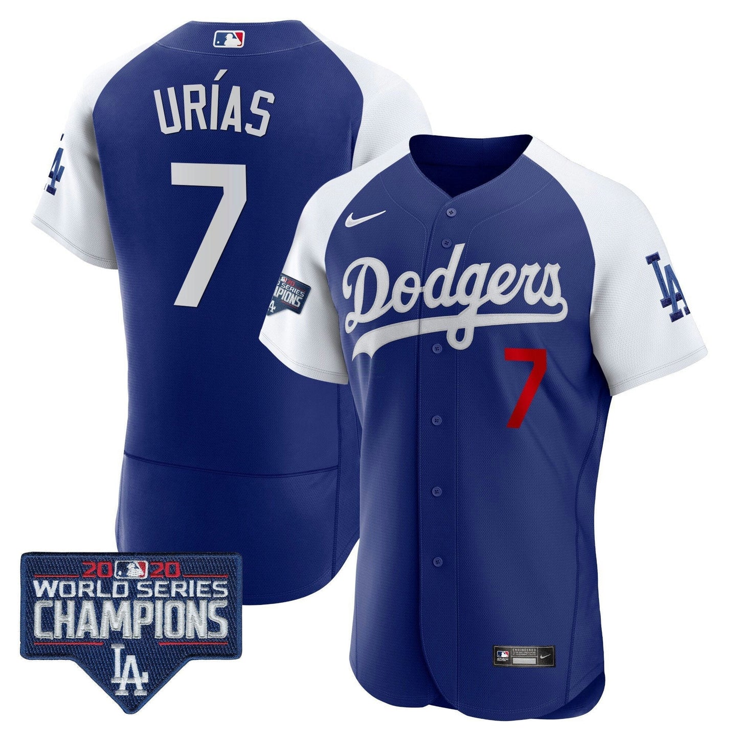 Camisa MLB Men’s World Series Champions Patch Flex Base Jersey