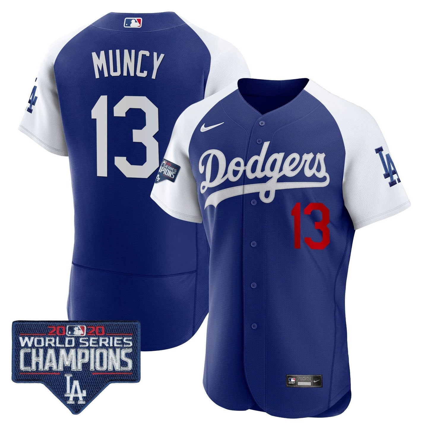 Camisa MLB Men’s World Series Champions Patch Flex Base Jersey