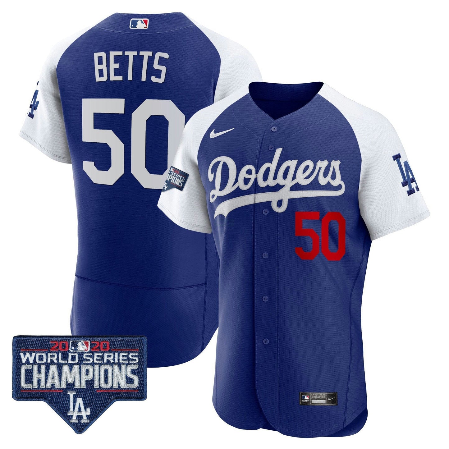 Camisa MLB Men’s World Series Champions Patch Flex Base Jersey