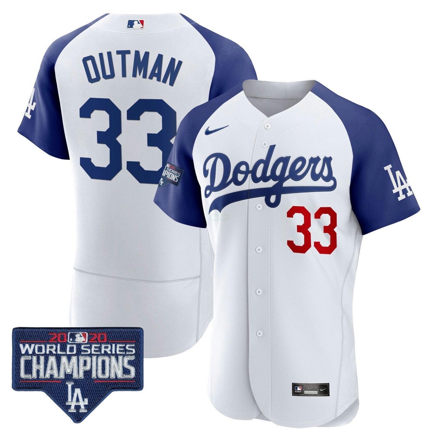 Camisa MLB Men’s World Series Champions Patch Flex Base Jersey