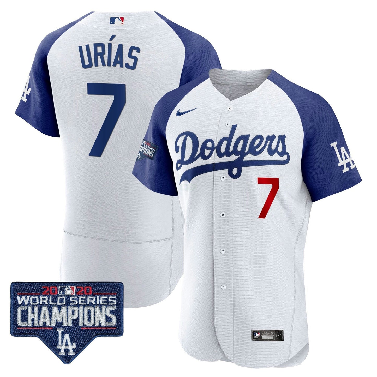 Camisa MLB Men’s World Series Champions Patch Flex Base Jersey
