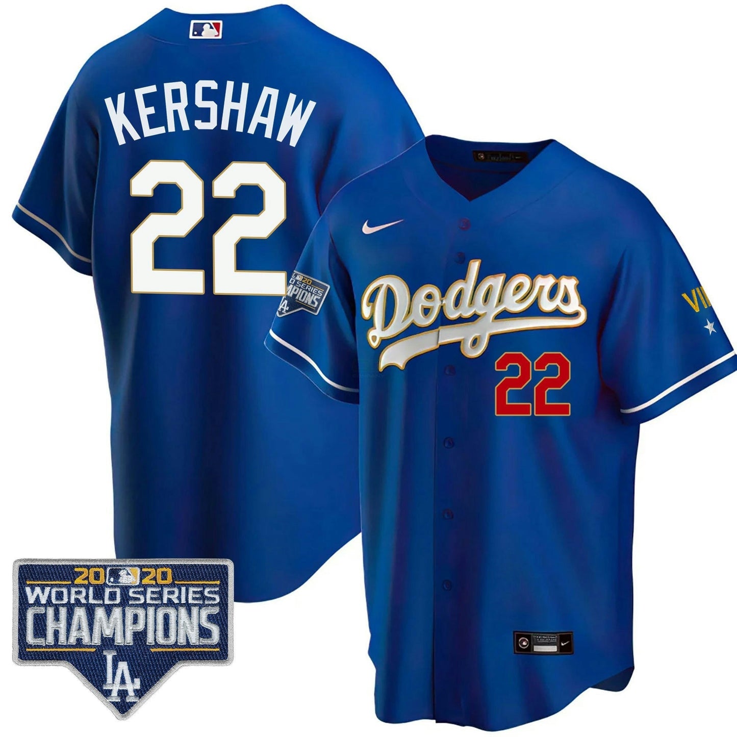 Camisa MLB Men’s World Series Patch Dourada Limited Jersey