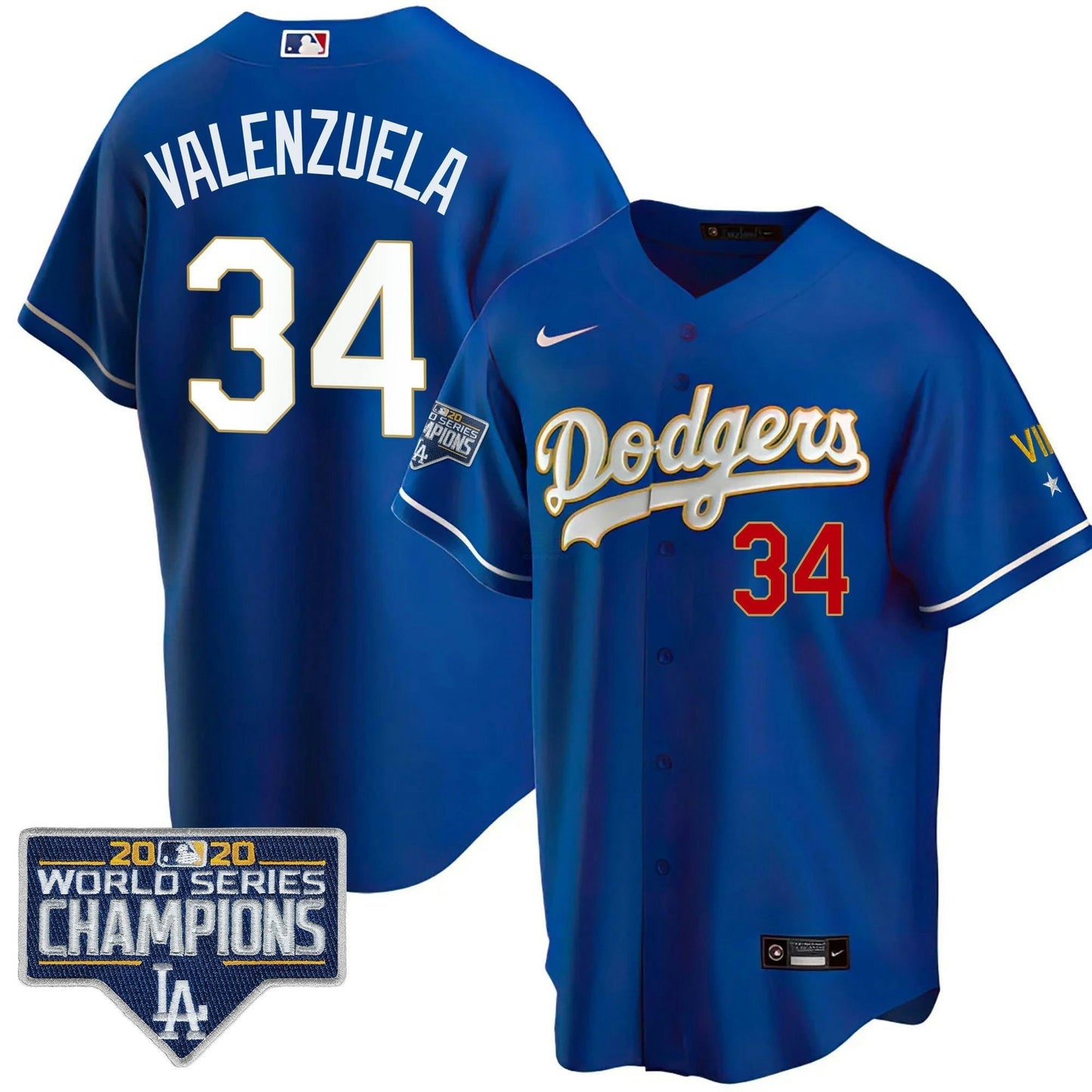 Camisa MLB Men’s World Series Patch Dourada Limited Jersey
