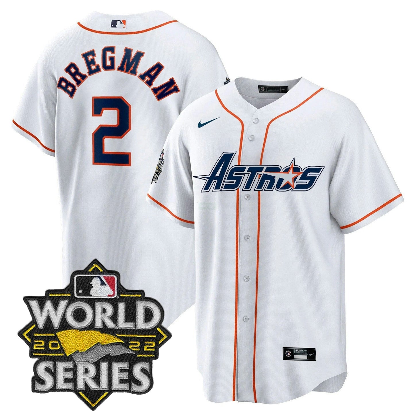 Camisa MLB Men’s World Series & Throwback Patch Dourada Jersey