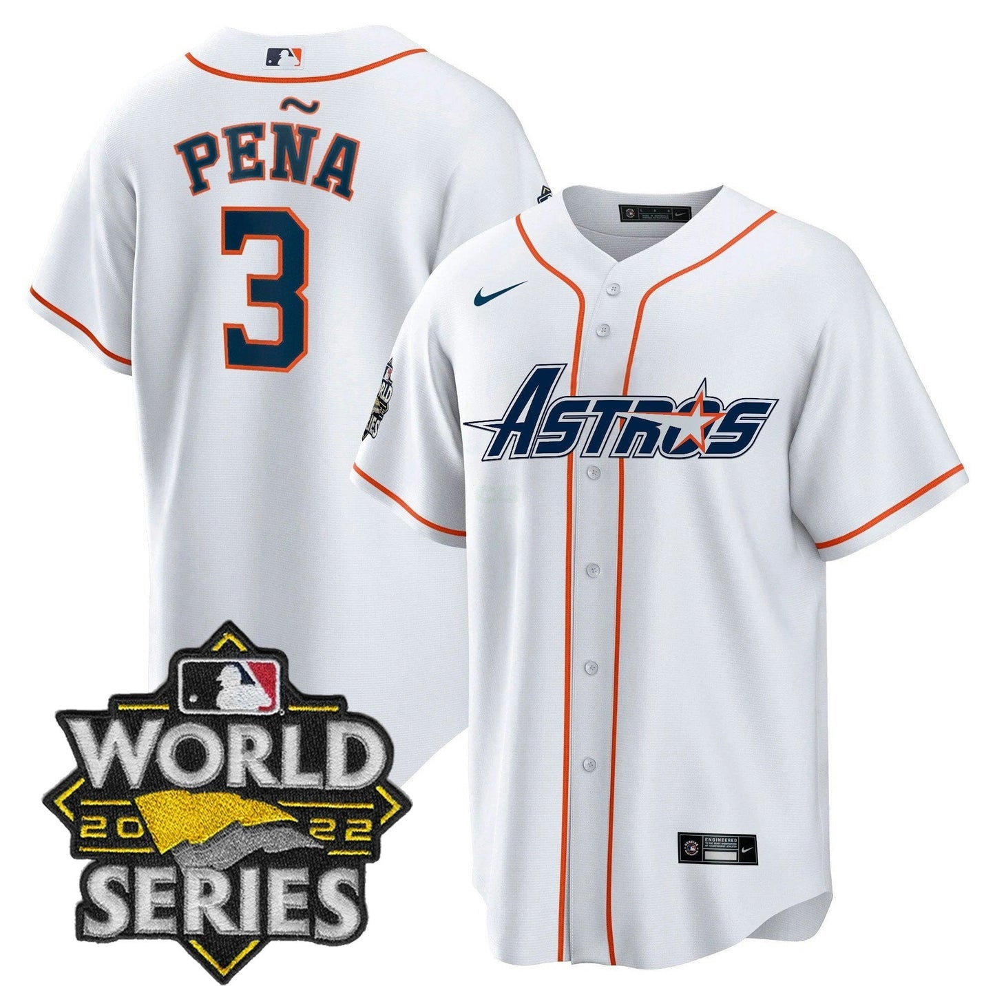 Camisa MLB Men’s World Series & Throwback Patch Dourada Jersey