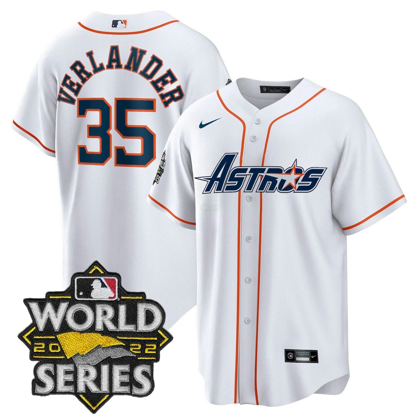 Camisa MLB Men’s World Series & Throwback Patch Dourada Jersey