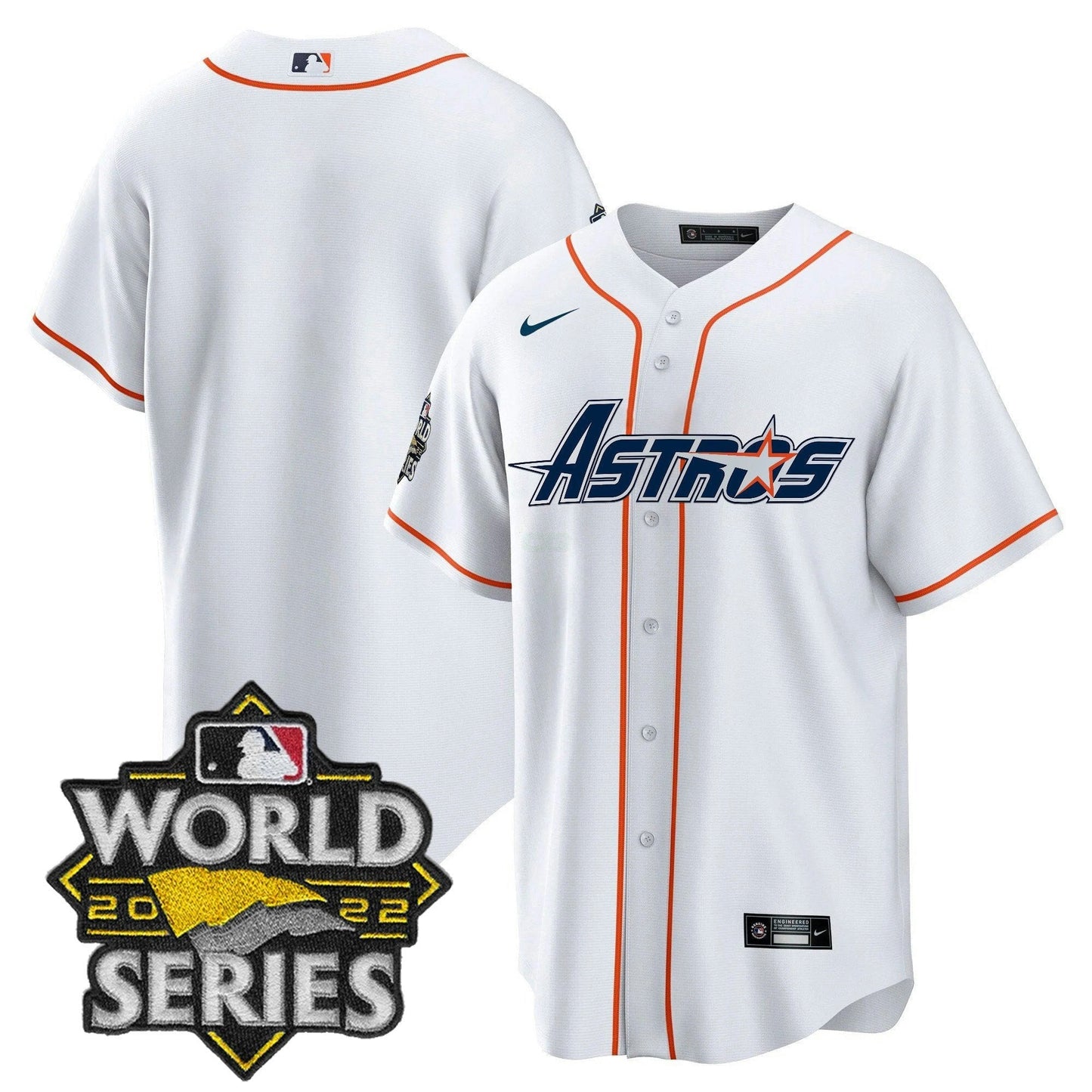 Camisa MLB Men’s World Series & Throwback Patch Dourada Jersey