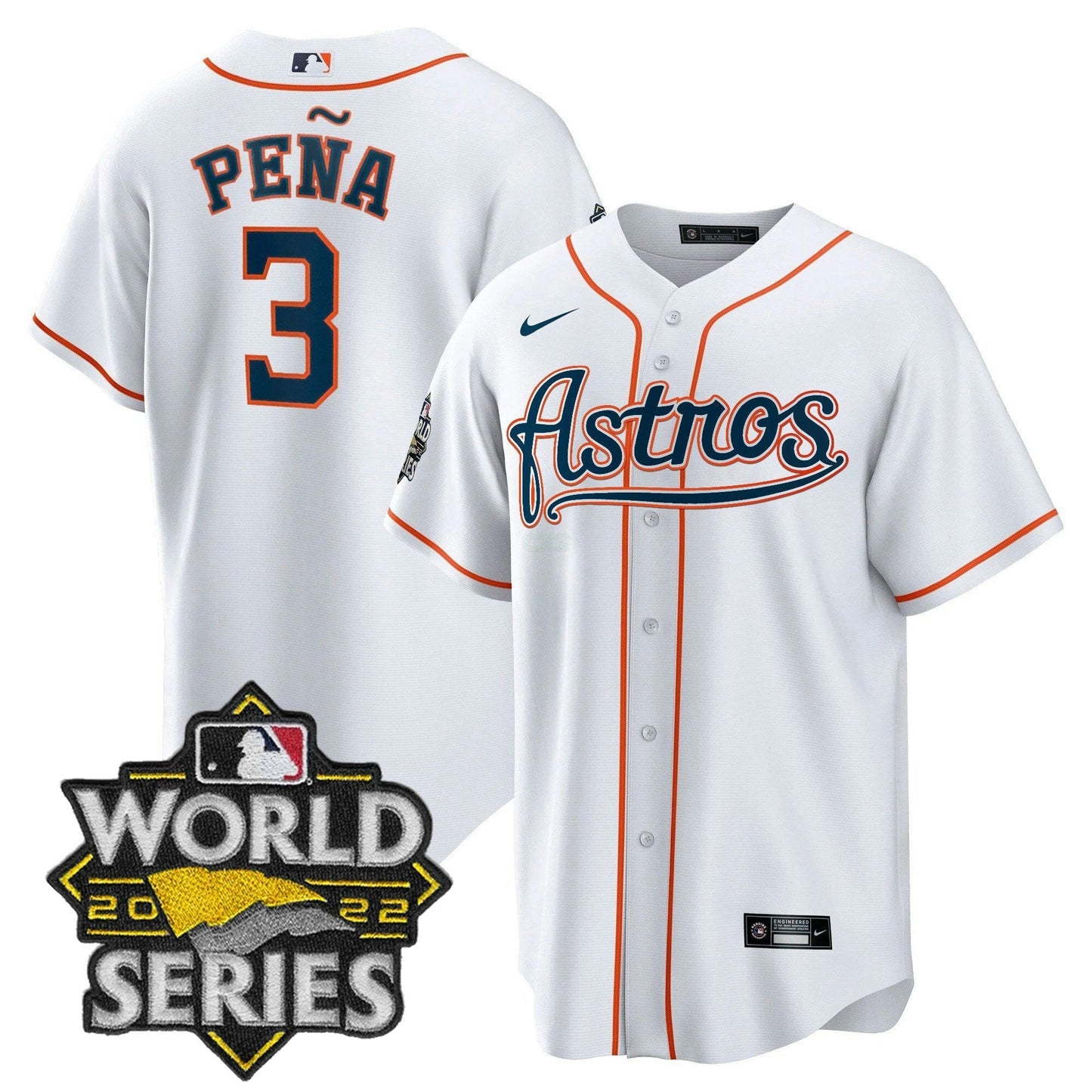 Camisa MLB Men’s World Series & Throwback Patch Dourada Jersey V2