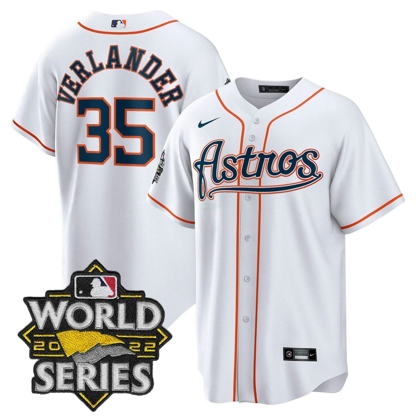 Camisa MLB Men’s World Series & Throwback Patch Dourada Jersey V2