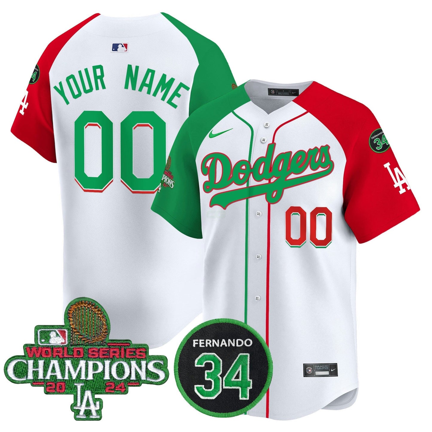 Camisa MLB Mexico 2024 World Series Champions Patch Vapor Premier Limited Jersey V3