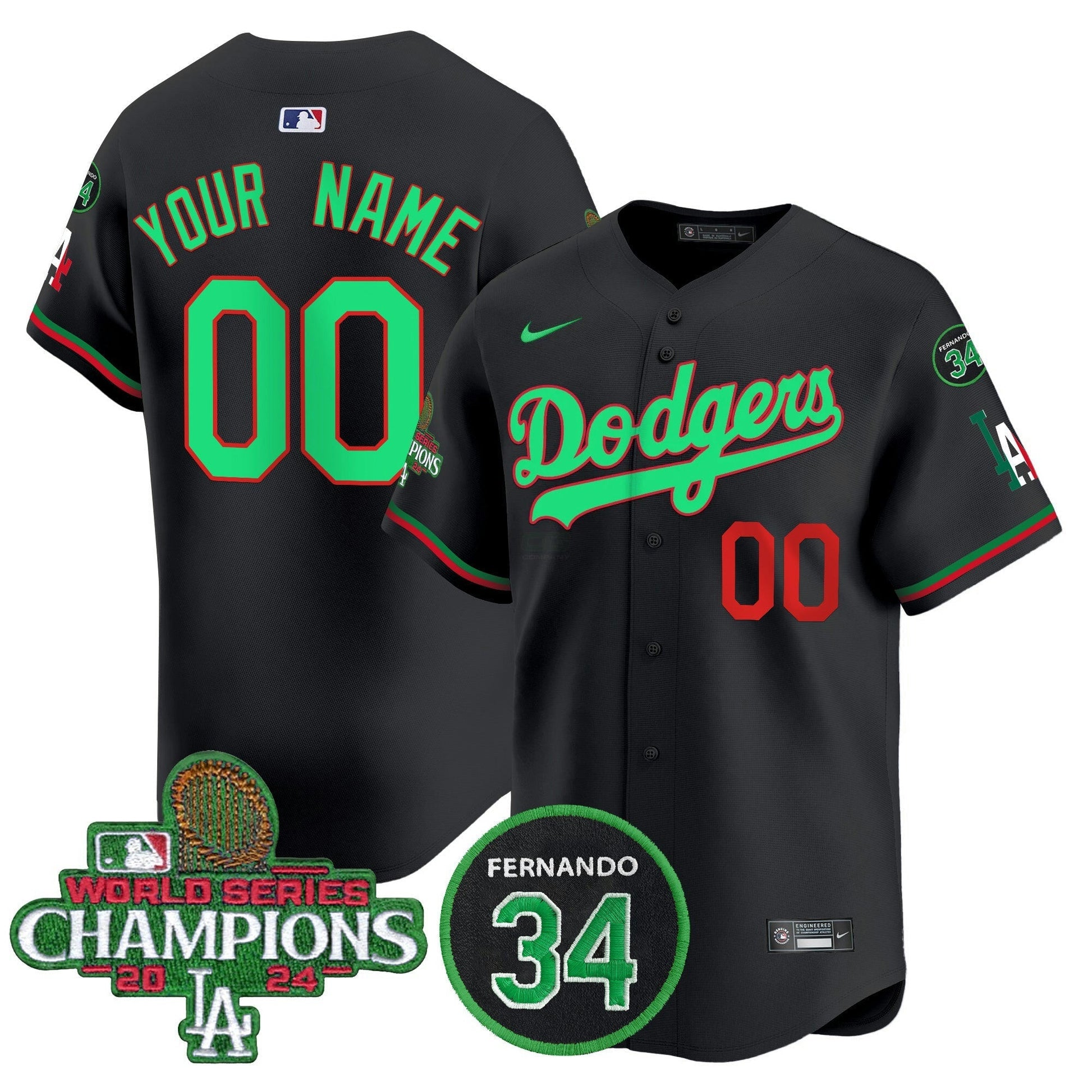 Camisa MLB Mexico 2024 World Series Champions Patch Vapor Premier Limited Jersey V3