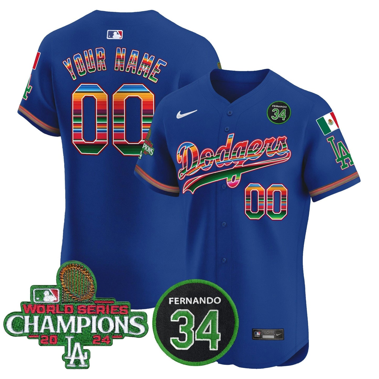 Camisa MLB Mexico 2024 World Series Champions Vapor Premier Elite Jersey V2