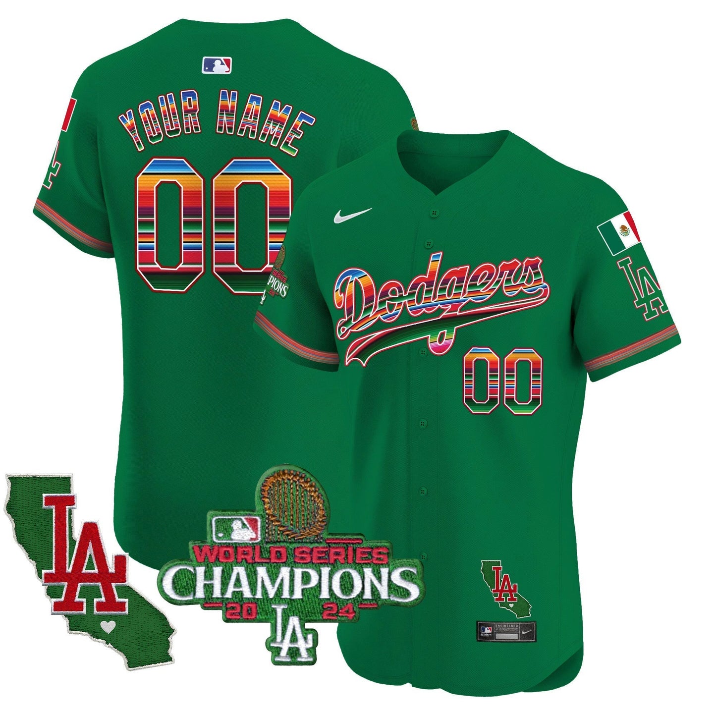 Camisa MLB Mexico 2024 World Series Champions Vapor Premier Elite Jersey
