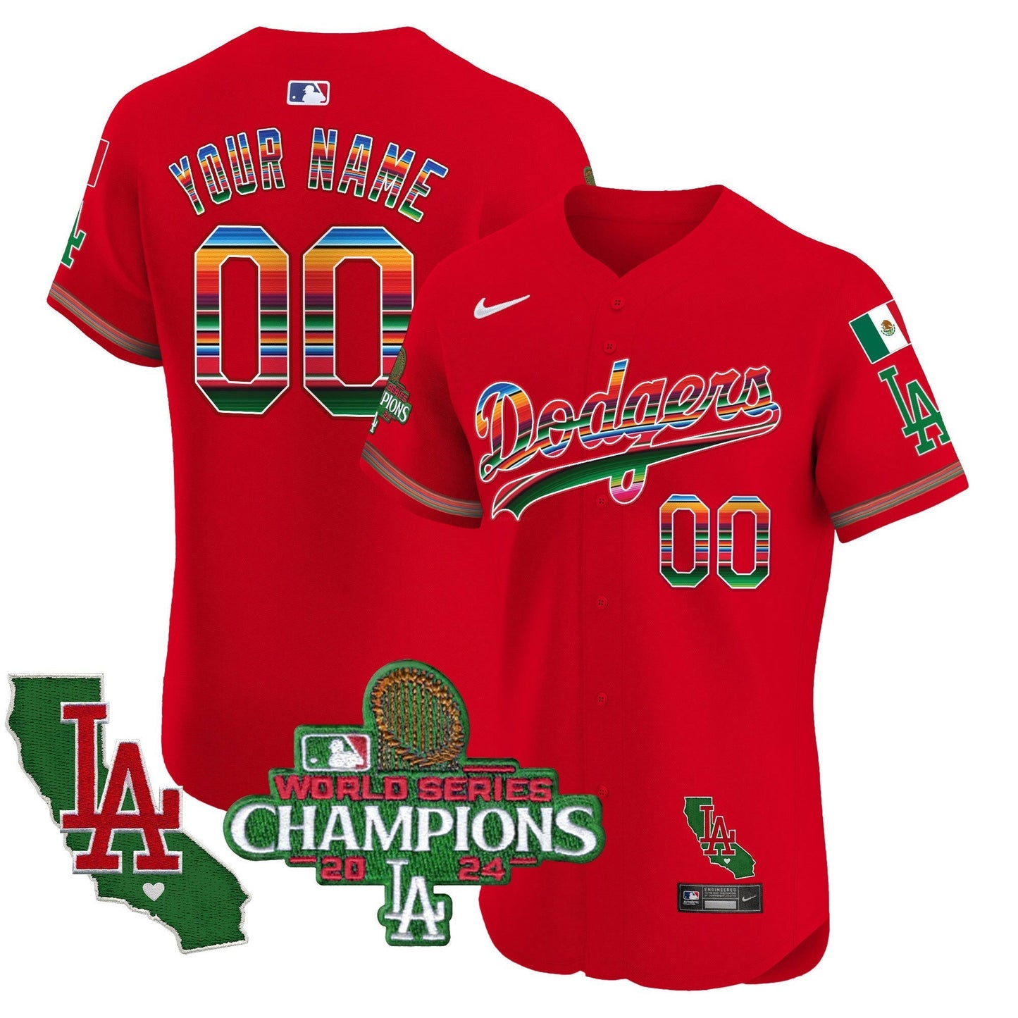 Camisa MLB Mexico 2024 World Series Champions Vapor Premier Elite Jersey