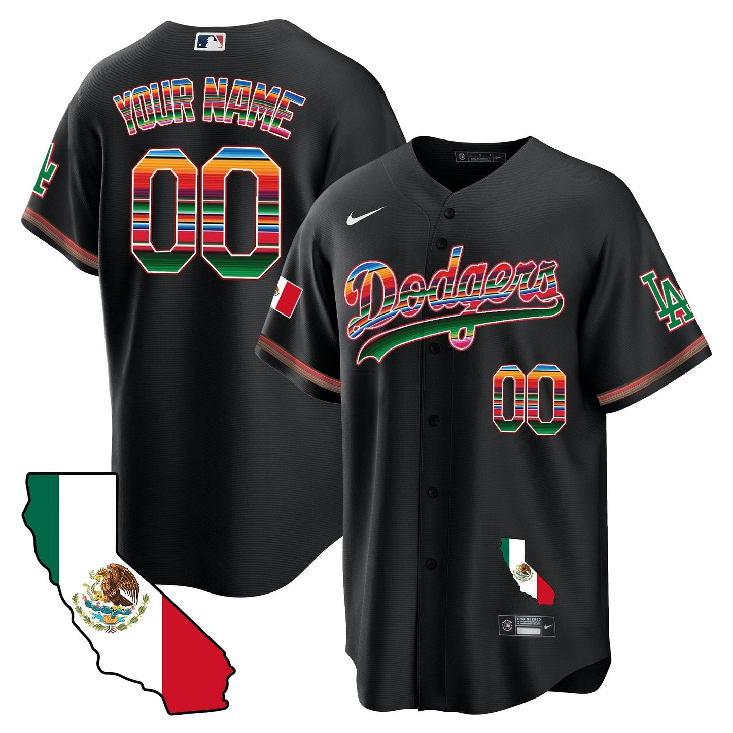 Camisa MLB Mexico California Map Cool Base Jersey