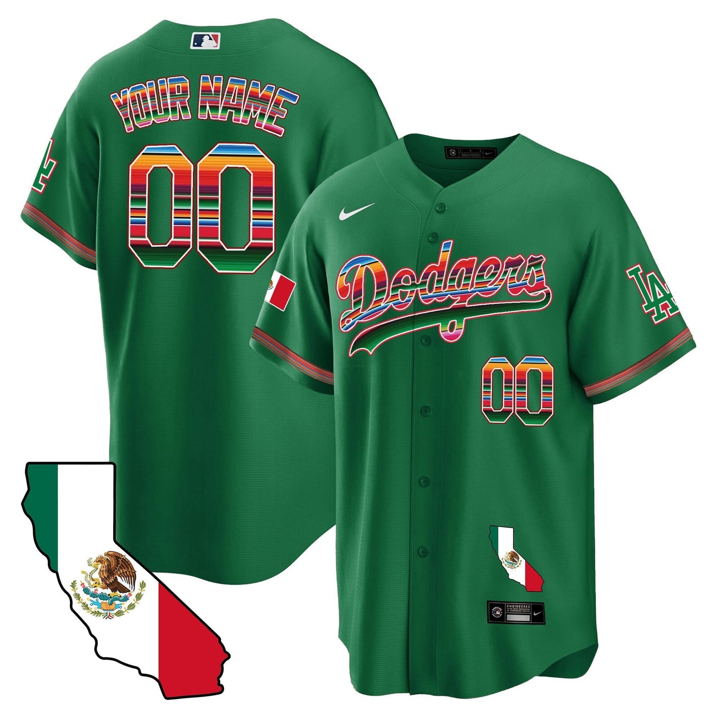 Camisa MLB Mexico California Map Cool Base Jersey