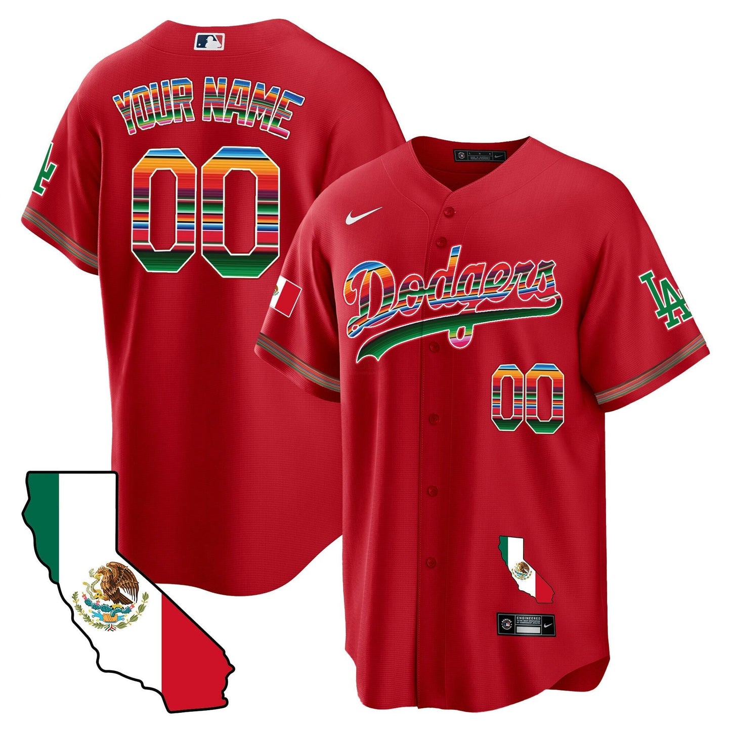 Camisa MLB Mexico California Map Cool Base Jersey