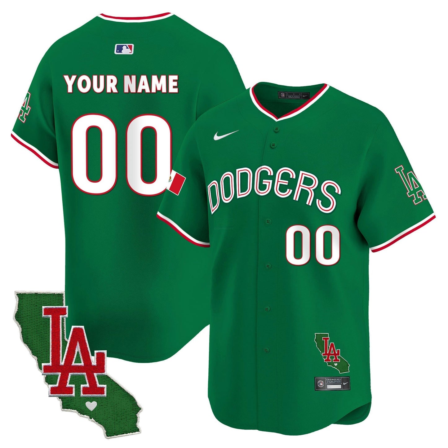Camisa MLB Los Angeles Dodgers Mexico California Patch Vapor Premier Limited Jersey V3