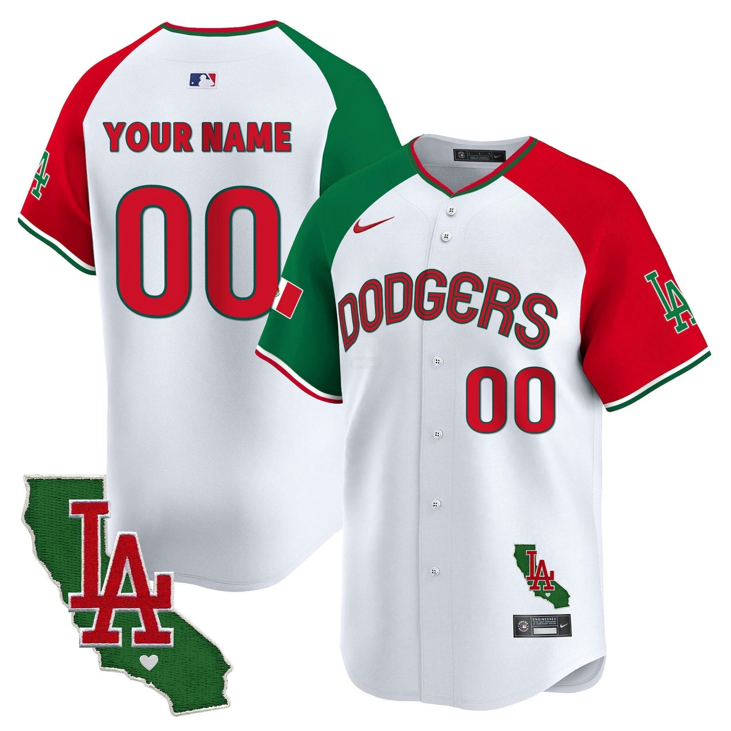 Camisa MLB Los Angeles Dodgers Mexico California Patch Vapor Premier Limited Jersey V3