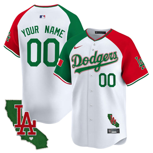 Camisa MLB Los Angeles Dodgers Mexico California Patch Vapor Premier Limited Jersey V4