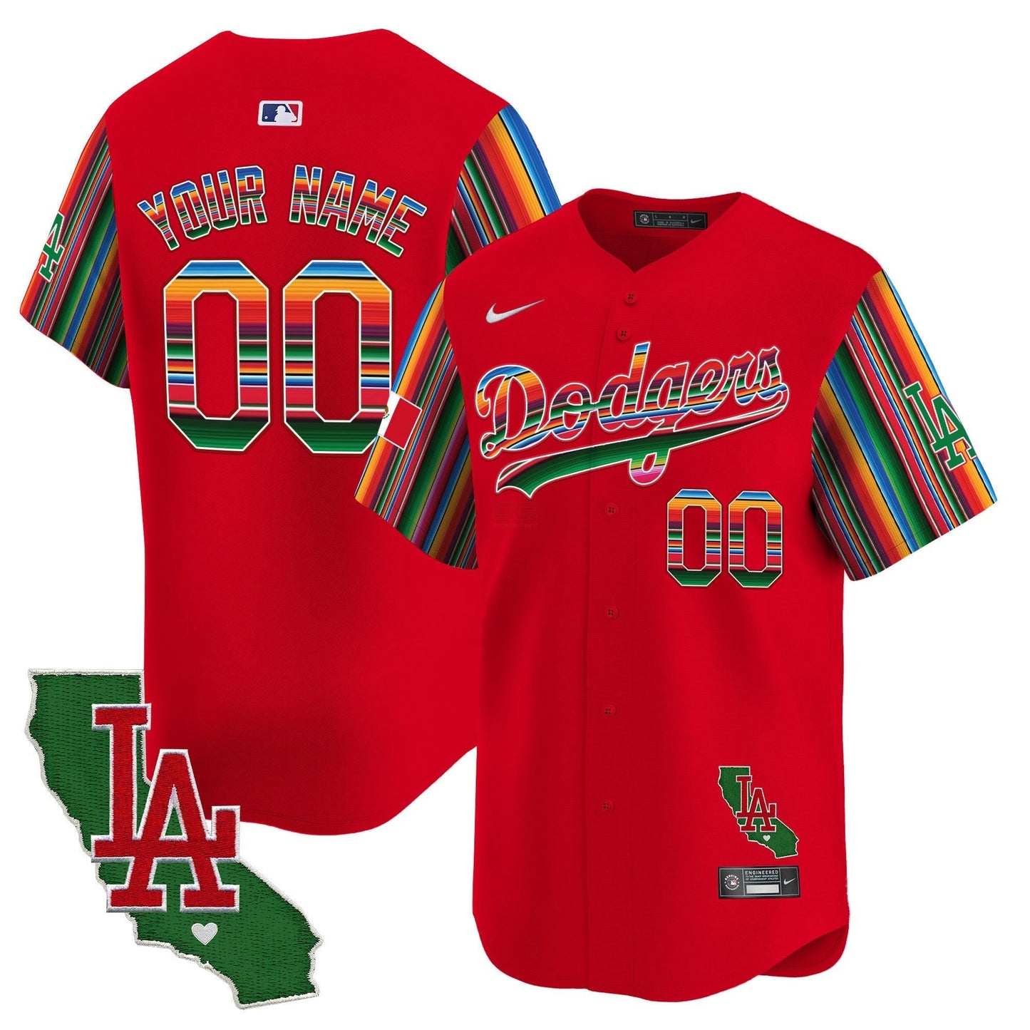 Camisa MLB Los Angeles Dodgers Mexico California Patch Vapor Premier Limited Jersey V5