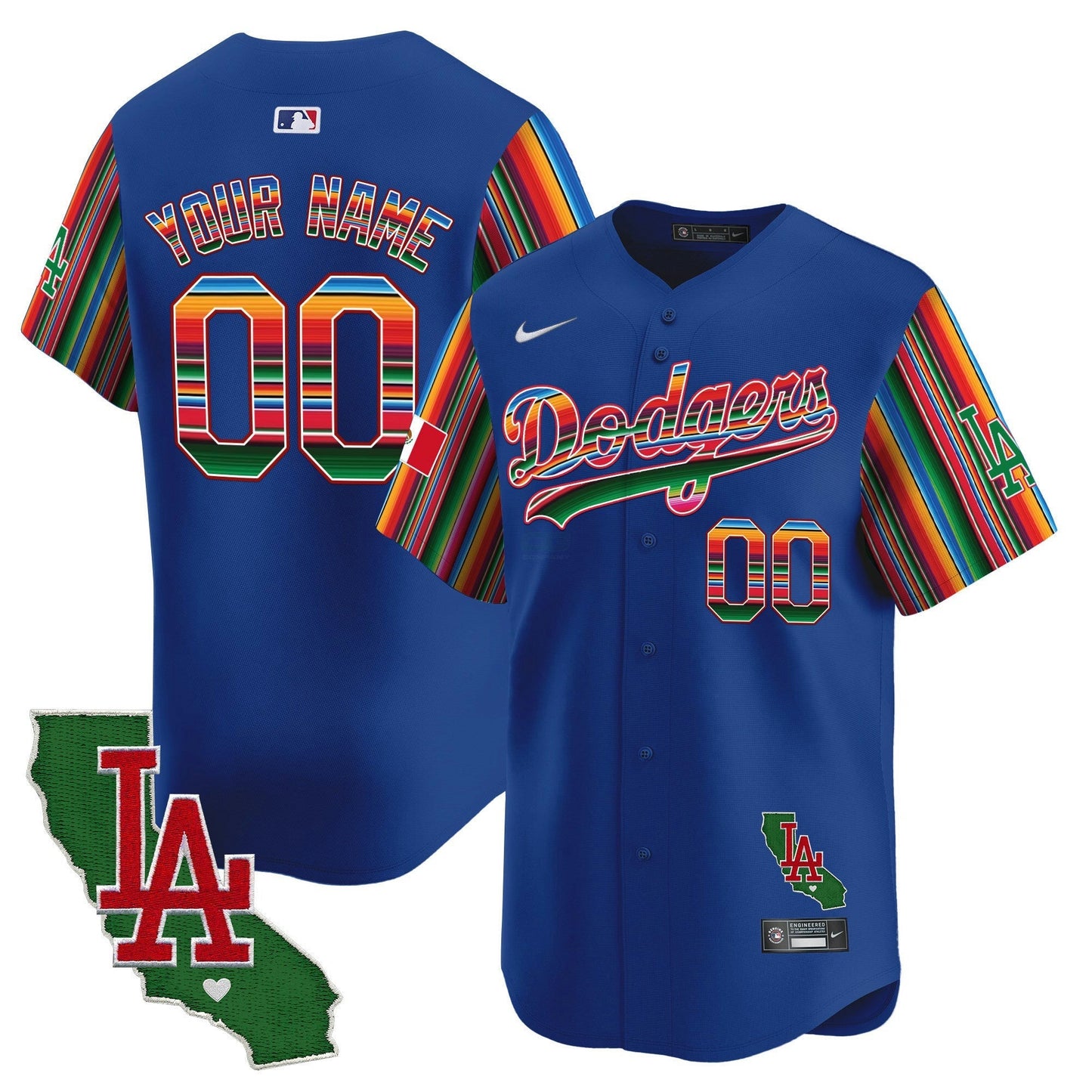 Camisa MLB Los Angeles Dodgers Mexico California Patch Vapor Premier Limited Jersey V5