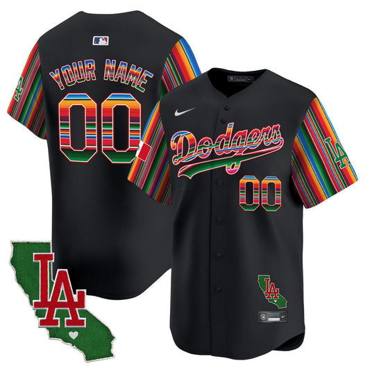 Camisa MLB Los Angeles Dodgers Mexico California Patch Vapor Premier Limited Jersey V5